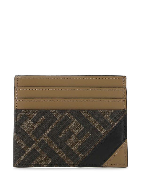 Brown Fabric Card Wallet