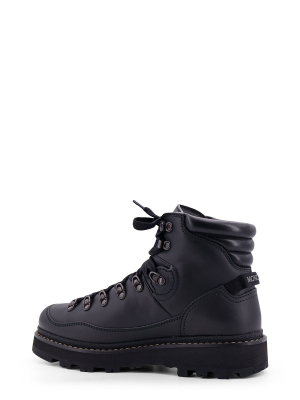 MONCLER - Peka Track Leather Lace-Up Boots - Jente