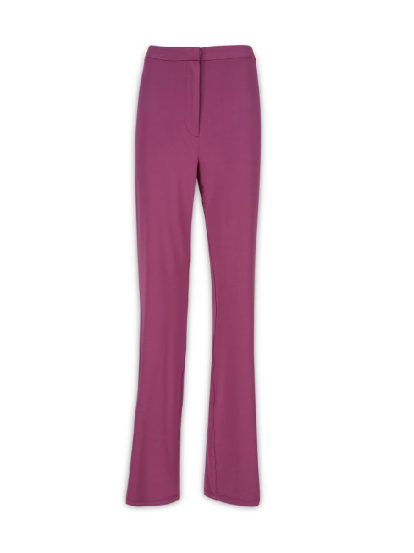 Ankle Slit High-waist Flare
  Pants