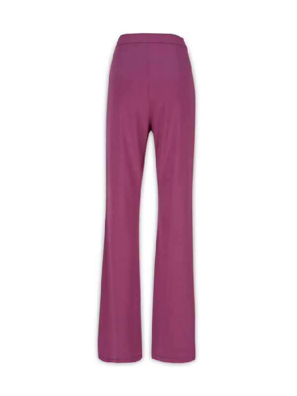 Ankle Slit High-waist Flare
  Pants