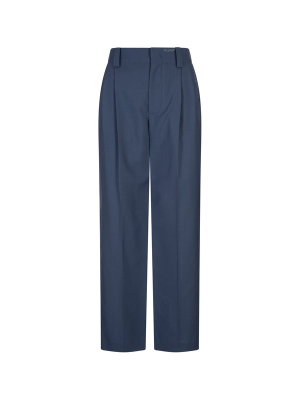 Wool Pleated Pants