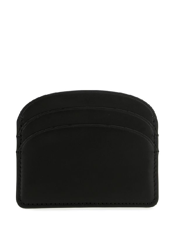 Black Logo Half-moon Leather
  Cardholder