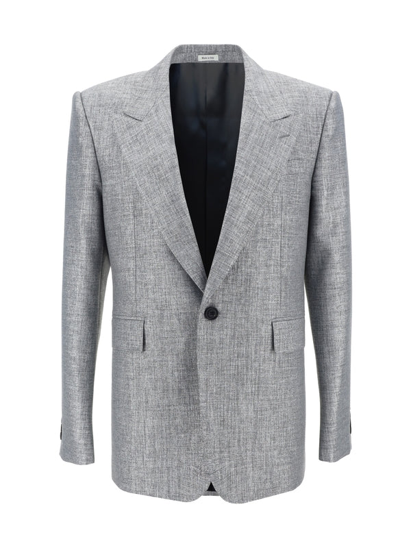 Alexander Mcqueen Grey Tailored Jackets