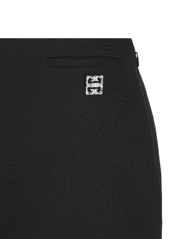 4g Logo Wool Mini Skirt