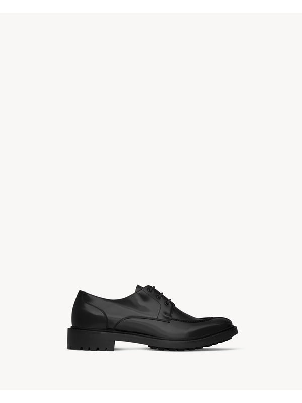 Saint Laurent Black Lace-Up Shoes