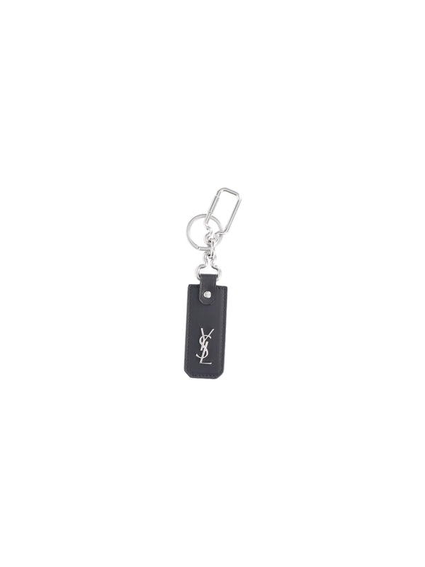 Cassandra Logo Leather Key Ring