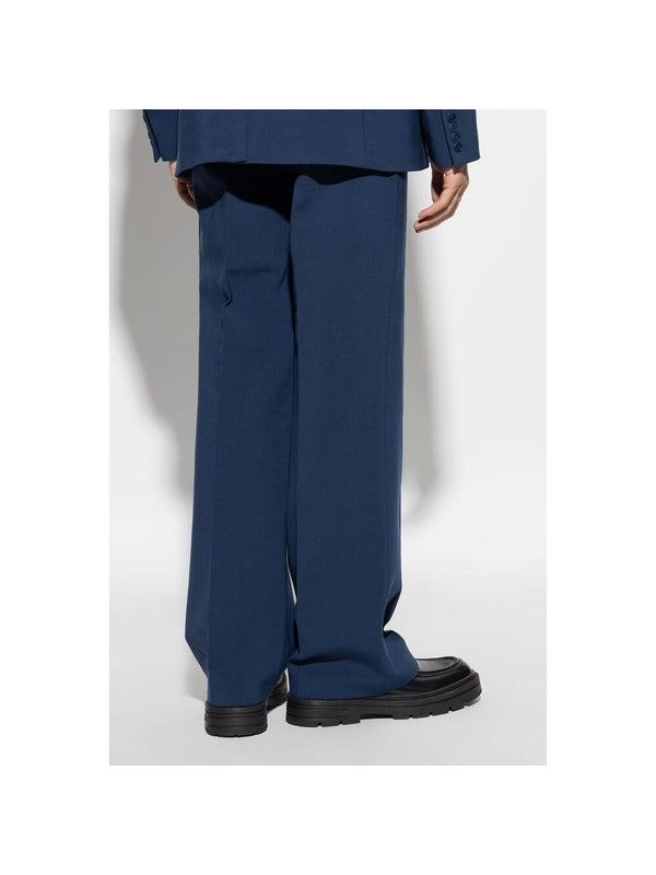 Straight Wool Blend Pants