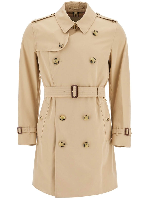 Belt Double Cotton Midi Trench Coat