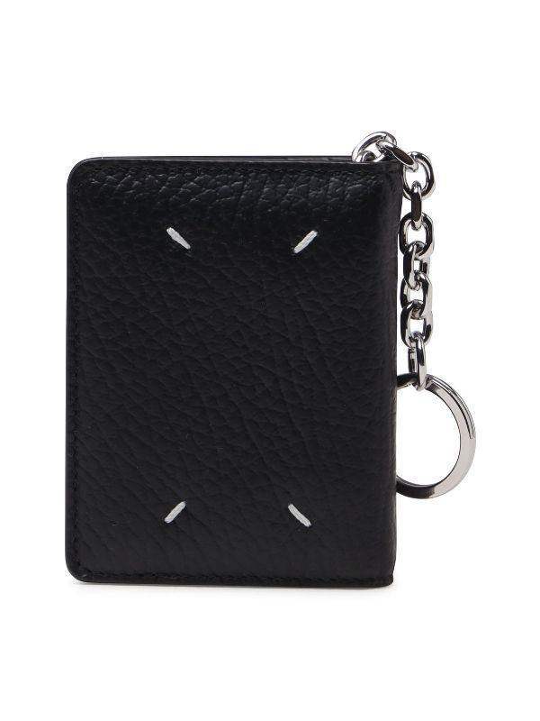 Stitch Detail Leather Card Wallet