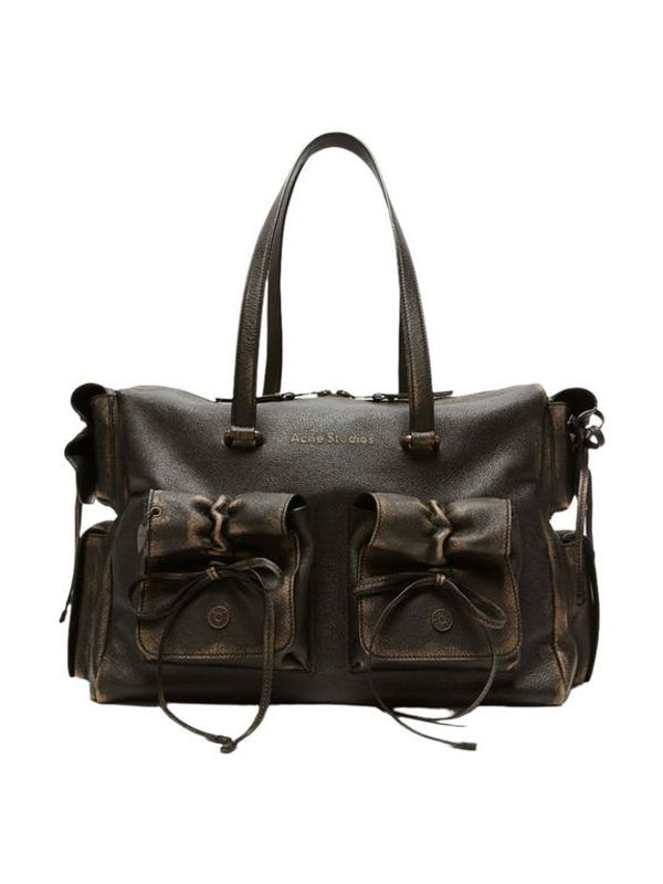 Multi Pocket Leather Shoulder Bag