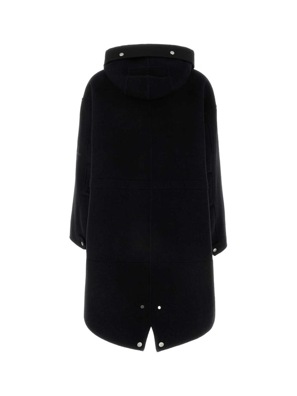 Virgin Wool Hooded Coat