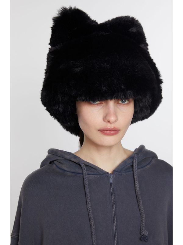 Fake Fur Bow Hat