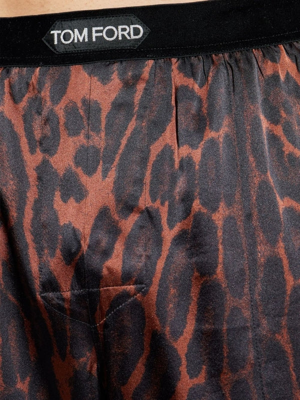 Tom Ford Leopard Brown Pajamas
