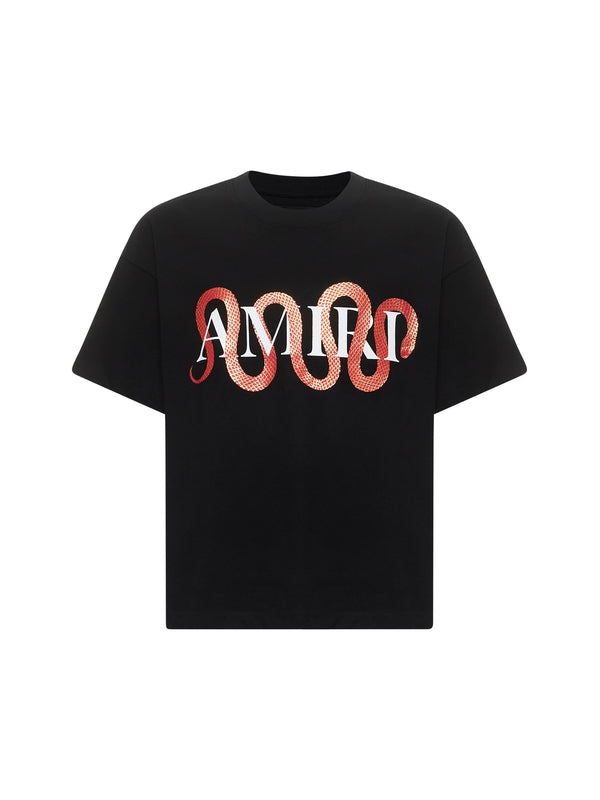 Snake Logo Printing Cotton T-shirt