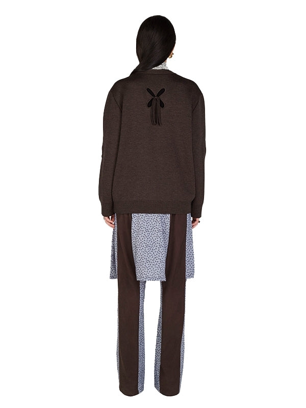 Petal Cut-Out Knit Cardigan