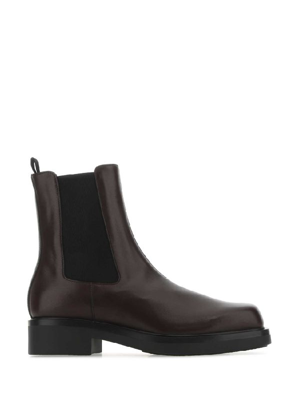 Brushed Leather Chelsea Boots