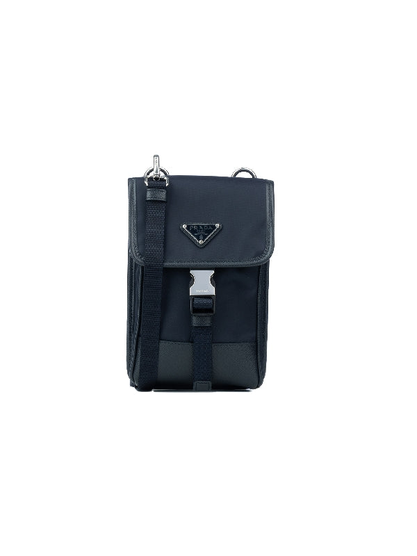 Triangle Logo Re-Nylon Phone
  Holder Bag