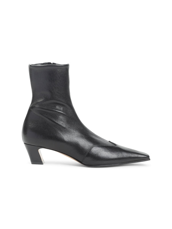 Khaite Black Ankle Boots