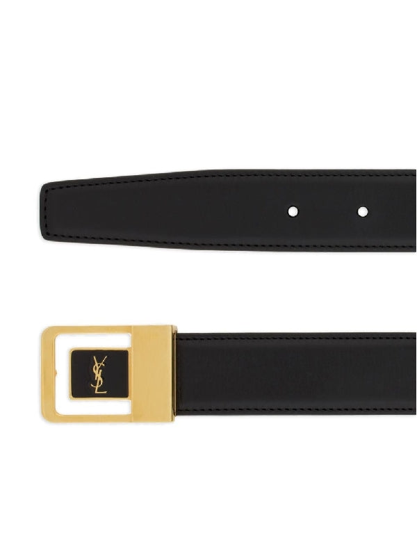 Cassandra Monogram Square Buckle Belt