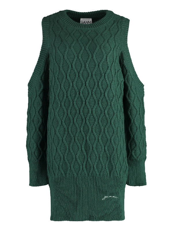 Cotton Cable Knit Dress