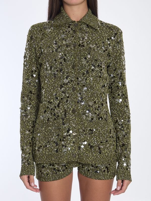 Tweed Sequin Cardigan