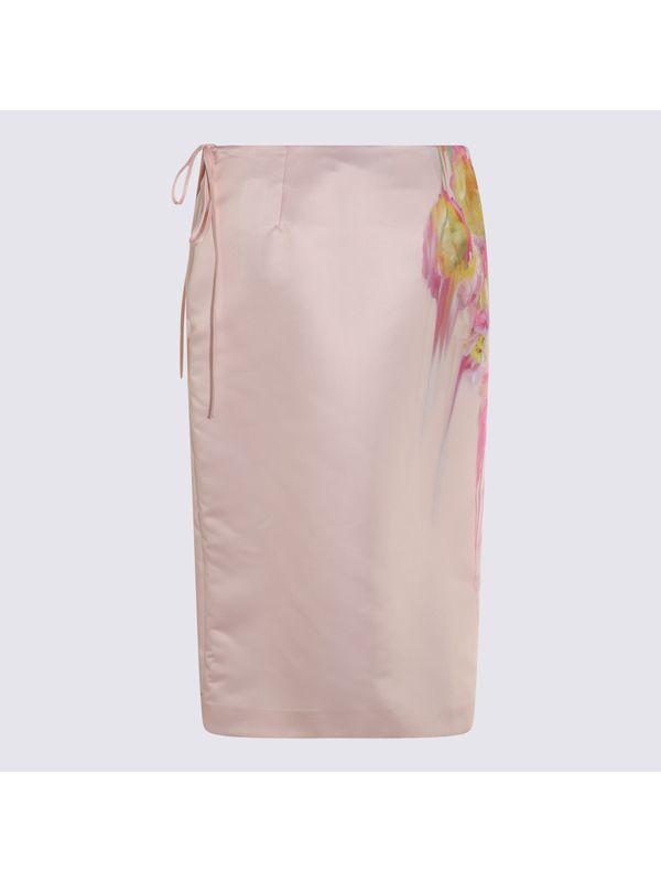 Pink Flower Detail Skirt