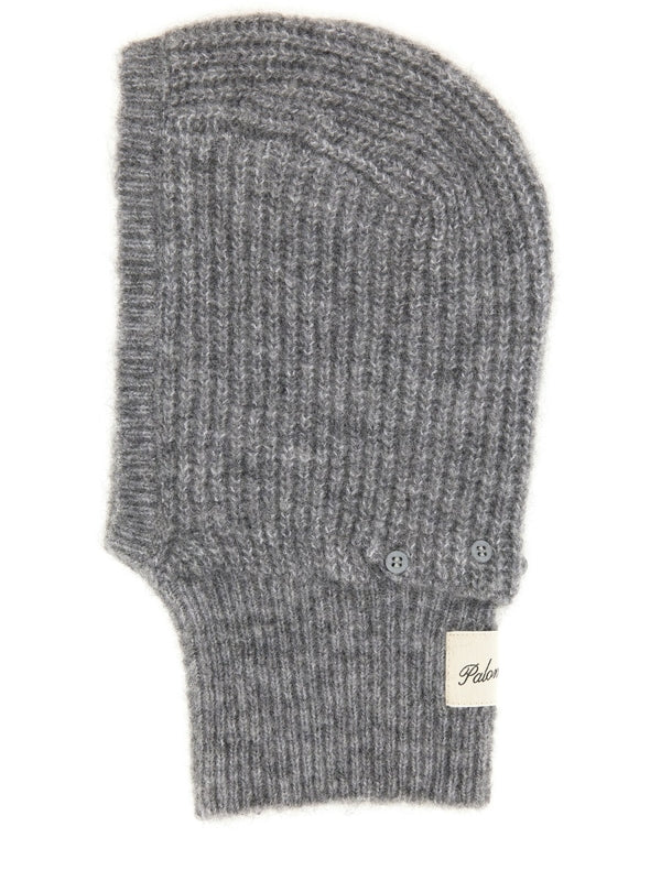 Logo Patch Wool Blend Balaclava