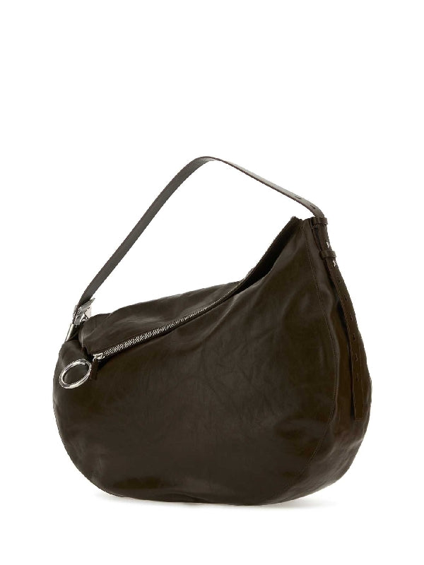 Brown Leather Night Shoulder Bag