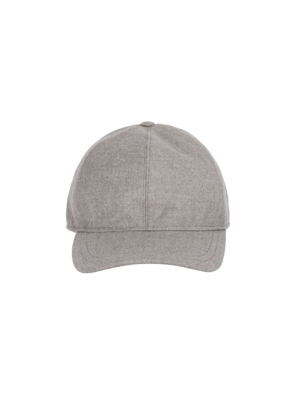 Logo Label Wool Cashmere Ball Cap