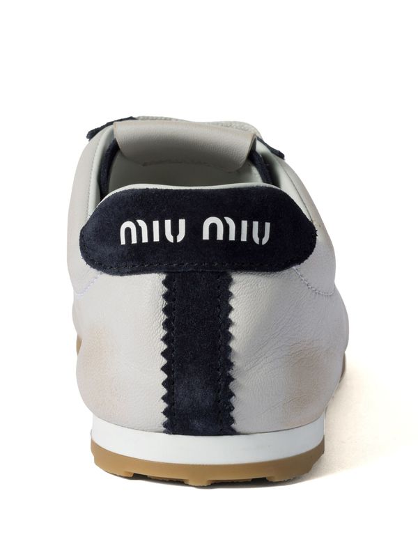 Logo Suede Tab Leather Sneakers