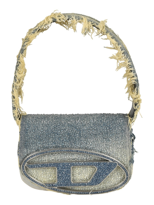 1dr Denim Crystal Shoulder Bag