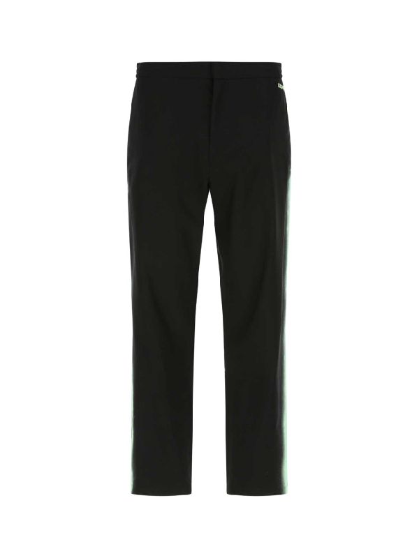 Black Cotton Blend Pants
