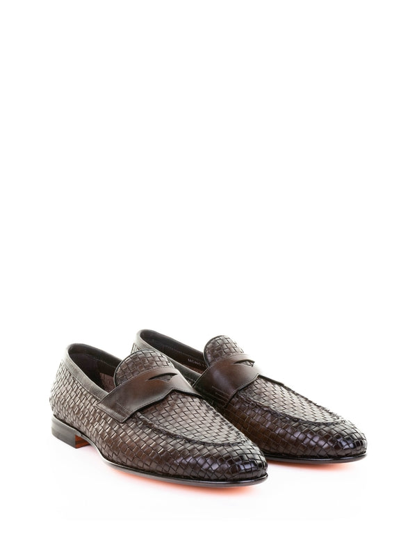 Santoni Brown Loafers