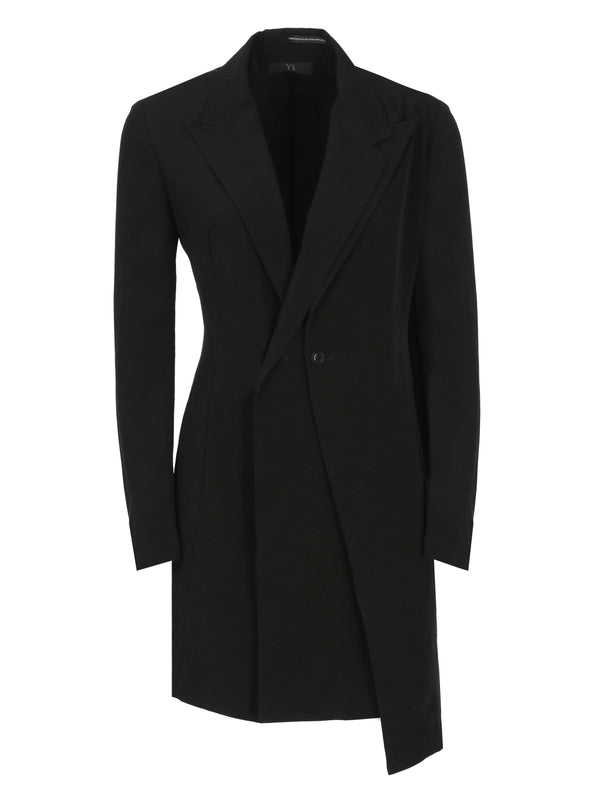 Asymmetric Button Single Coat