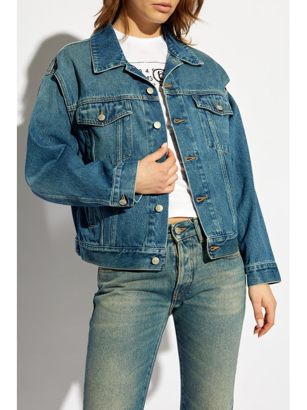 Back Stitch
  Cutout Denim Jacket