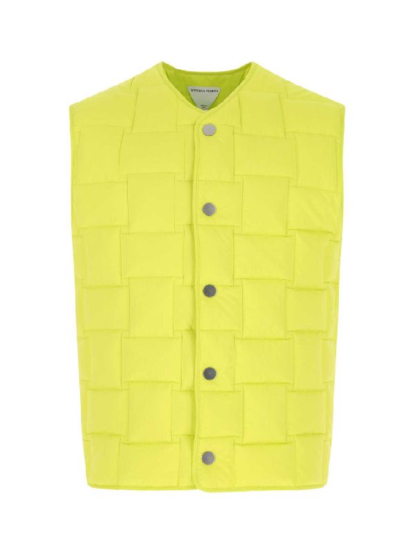 Technical Nylon Intrecciato Vest Padded Jacket