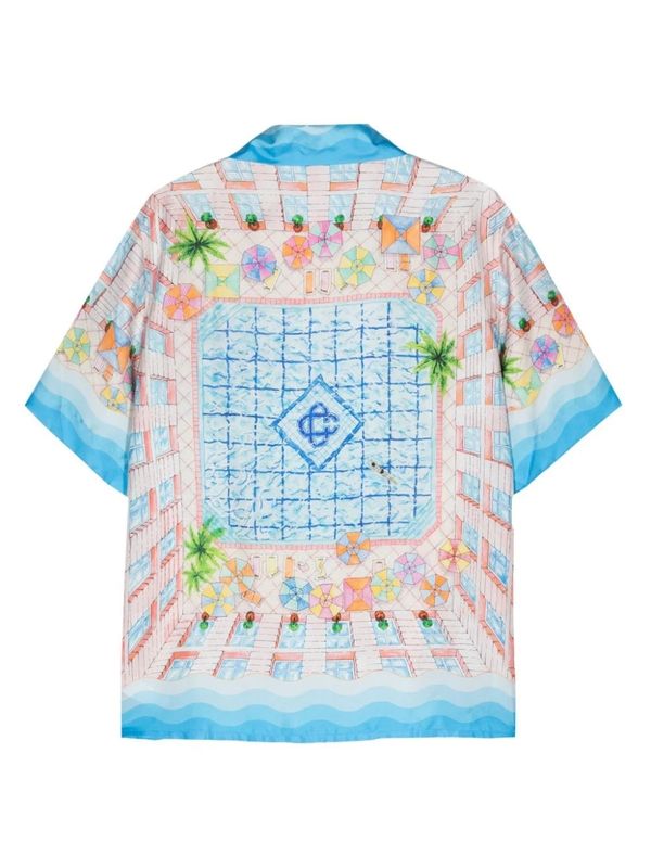 Printing Silk Short Sleeve Shirt