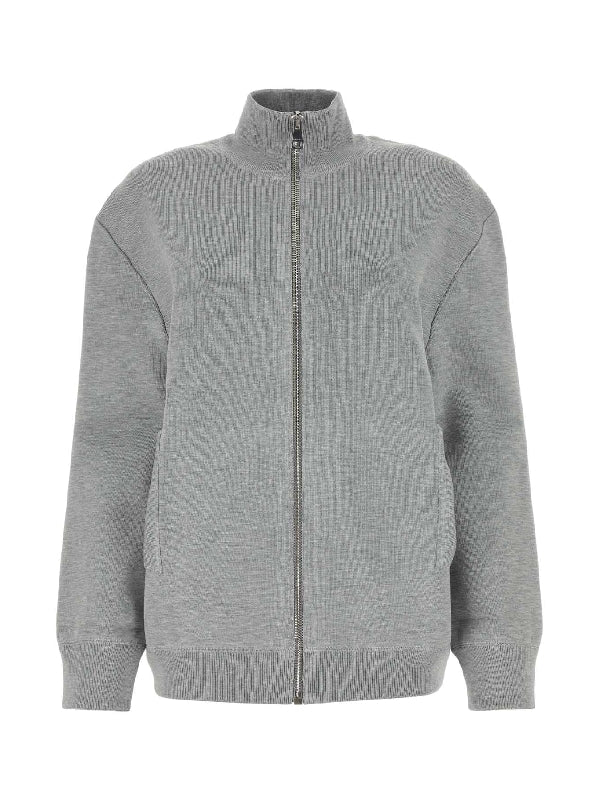 Back Logo Wool Zip-up Cardigan