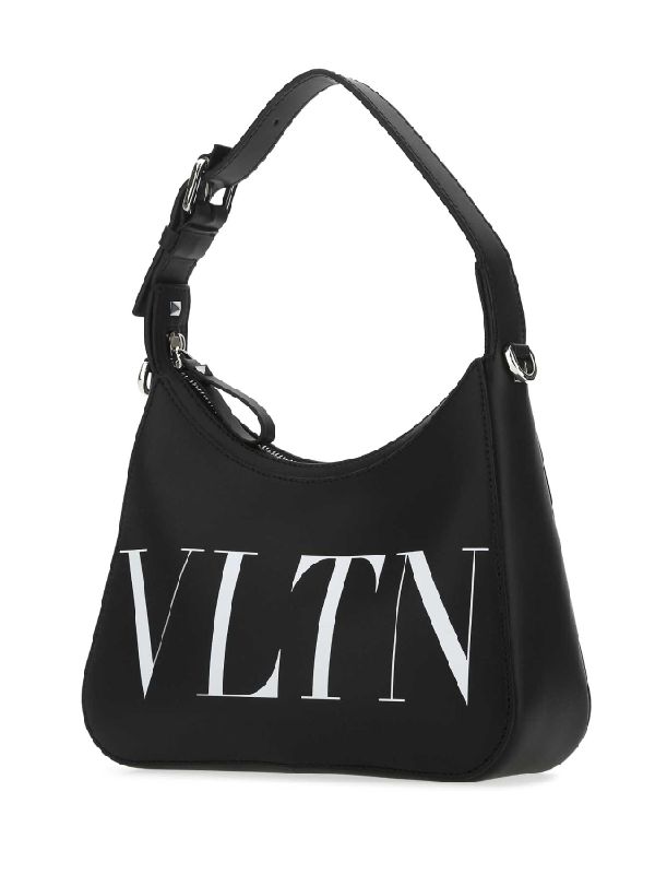 Vltn Printing Leather Hobo Bag