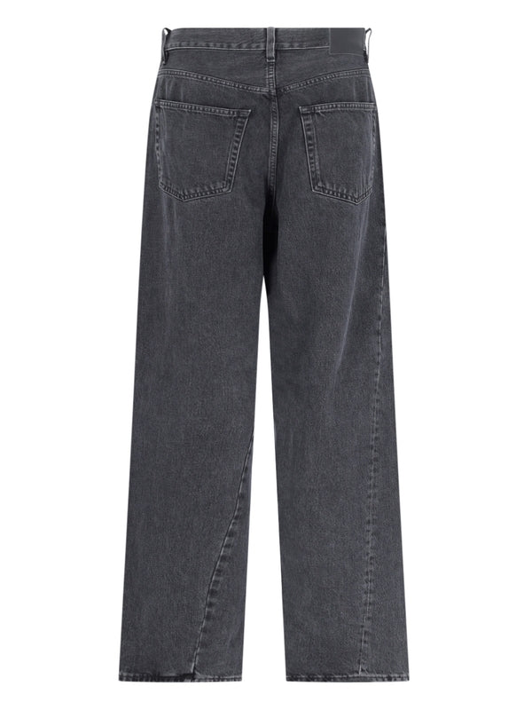 Wide Twisted Denim Pants
