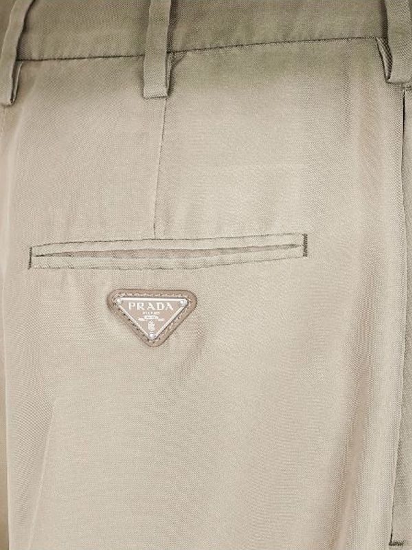 Triangle Logo Two-Tone Bermuda Shorts