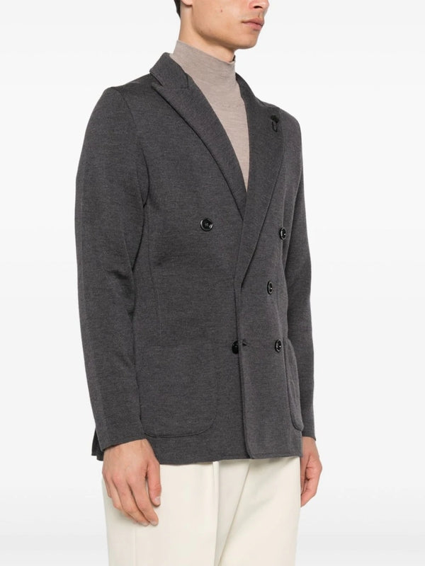 Boutonniere Double Wool Cardigan