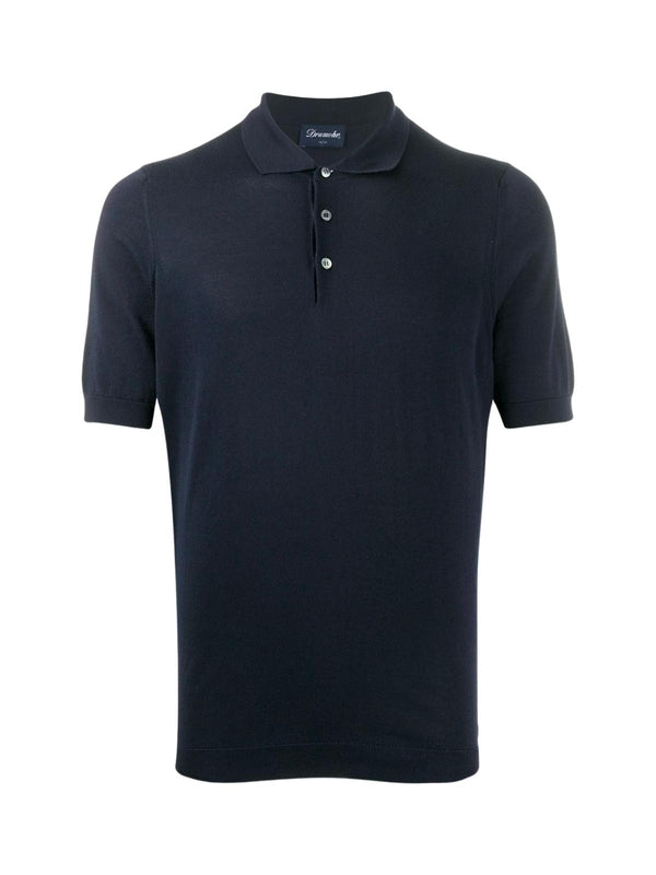 Navy Cotton Polo T-Shirt