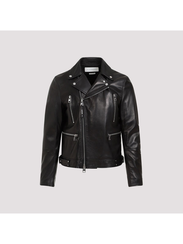Alexander Mcqueen Black Biker Jacket