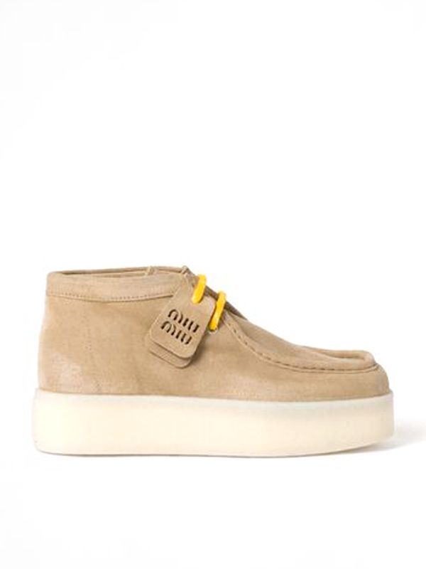 Delave Logo Detail Lace-Up Suede Boots