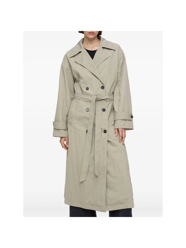Belt Detail Nylon Trench Coat