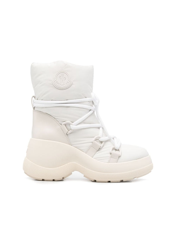 Logo Patch Padded Lace-Up Boots