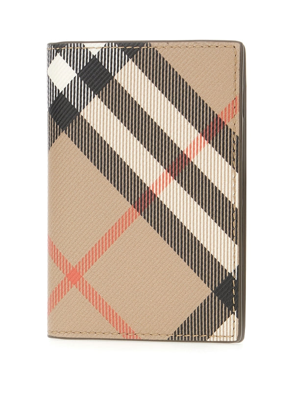 Vintage Check Fold Card Wallet