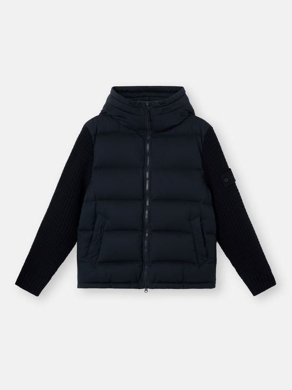 Wappen Patch Nylon Hooded Down Jacket