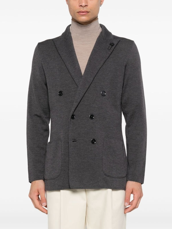 Boutonniere Double Wool Cardigan